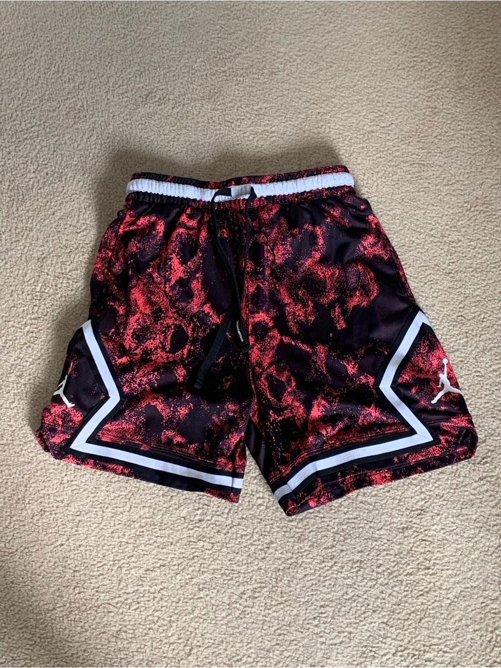 Jordan Black & Red Athletic Basketball Shorts